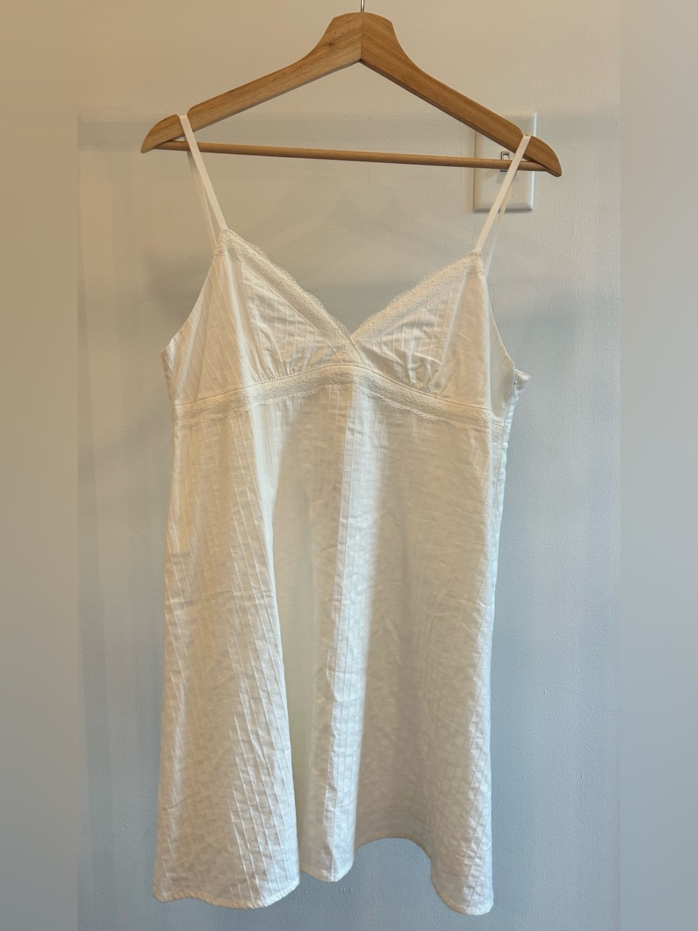 Princess Polly Lunya Lace Trim Cotton Minidress